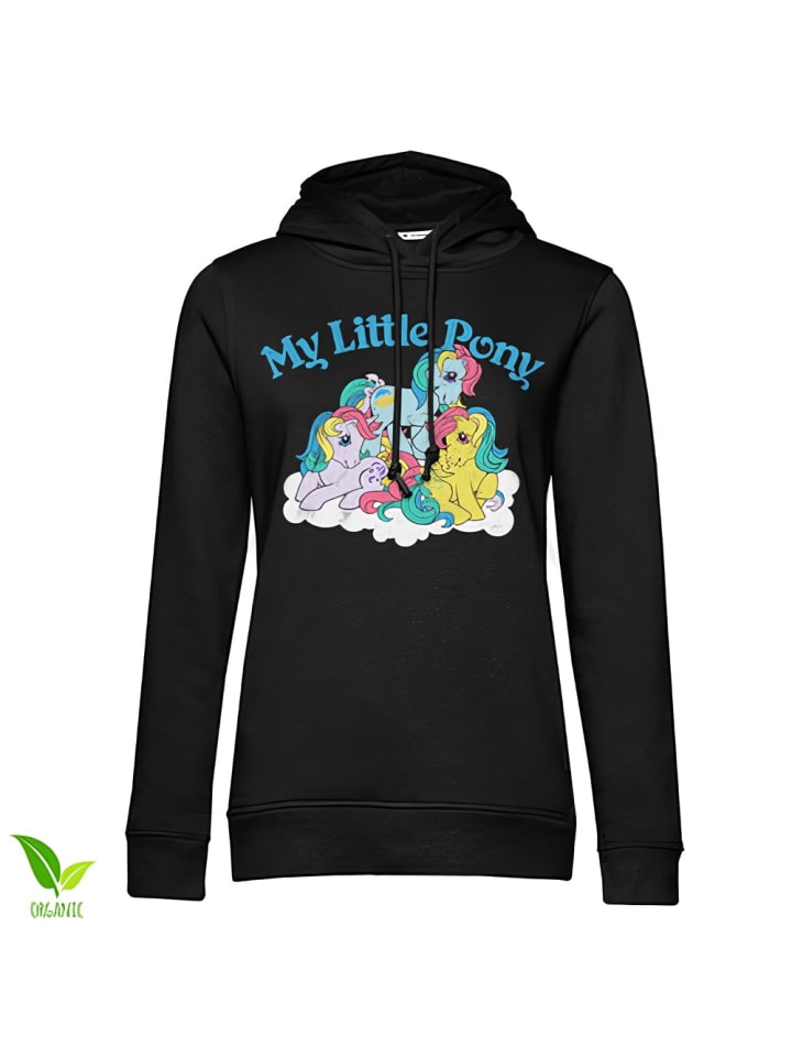 Hoodie "Washed Girls Hoodie" in Schwarz
