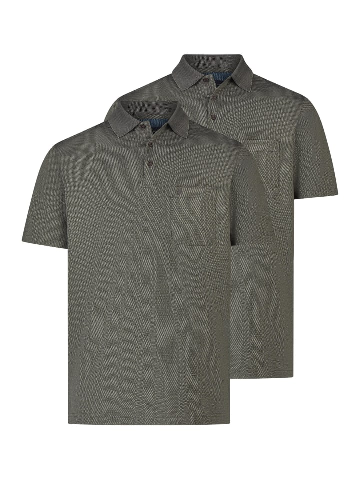 Poloshirt Basic in Grau-melange