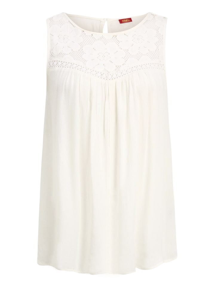 Crepebluse in creme