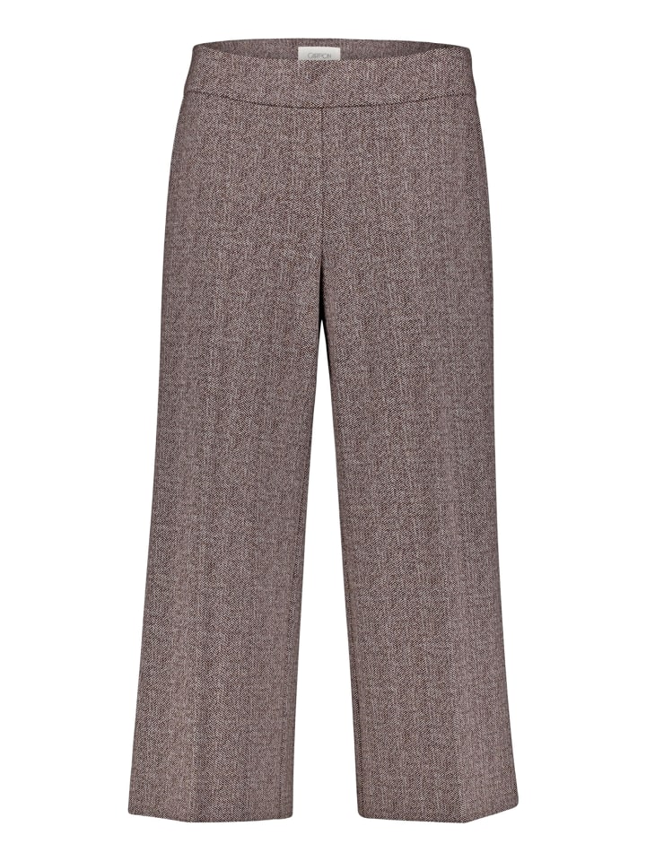 Culotte mit Bügelfalte in Brown/Cream