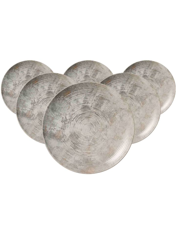 6er Set Speiseteller Cecina in Perle ø 26 cm