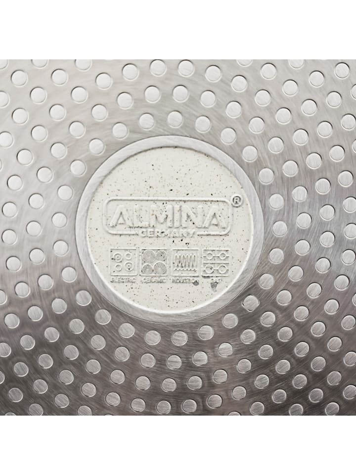 Kochtöpfe Cremefarbe mit Glasdeckel in Creme