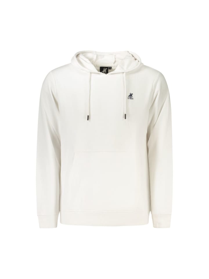 Weiß Baumwolle Herren Sweatshirt