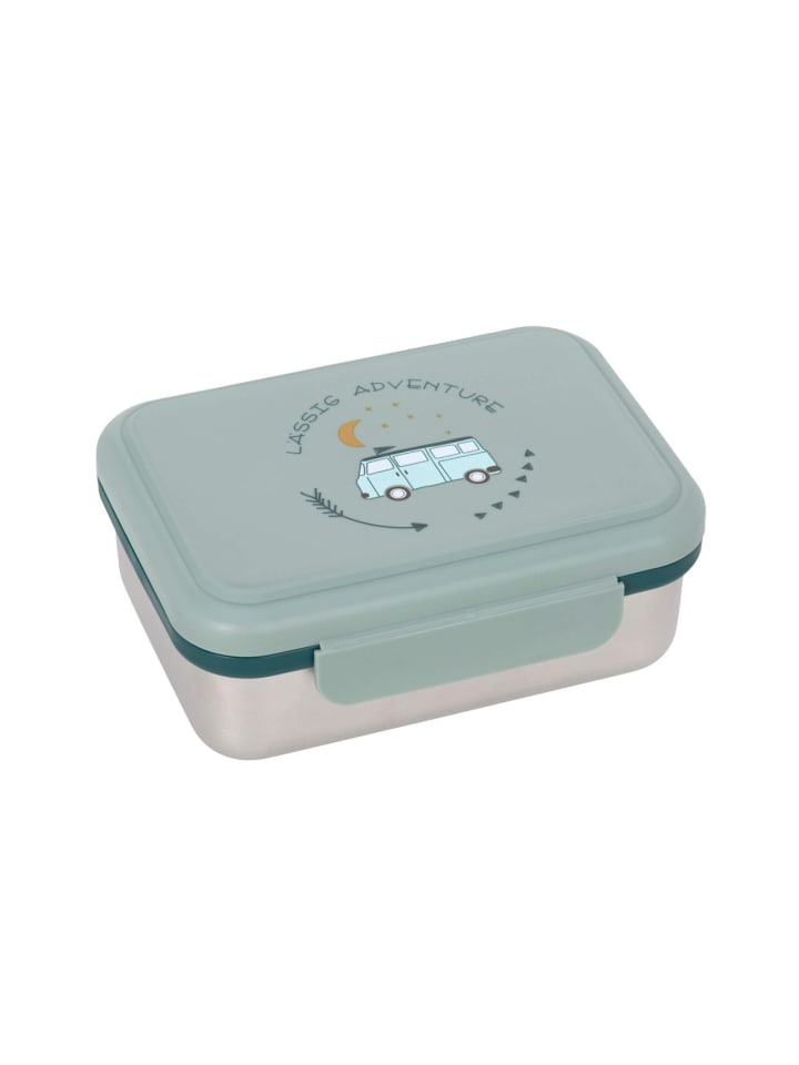 Lässig Brotdose Kinder - Edelstahl Lunchbox, Adventure Bus