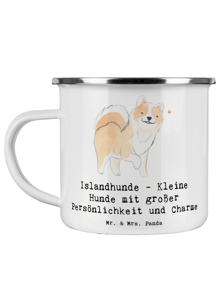 Kaffeebecher Charme Islandhund mit Spruch in Weiß