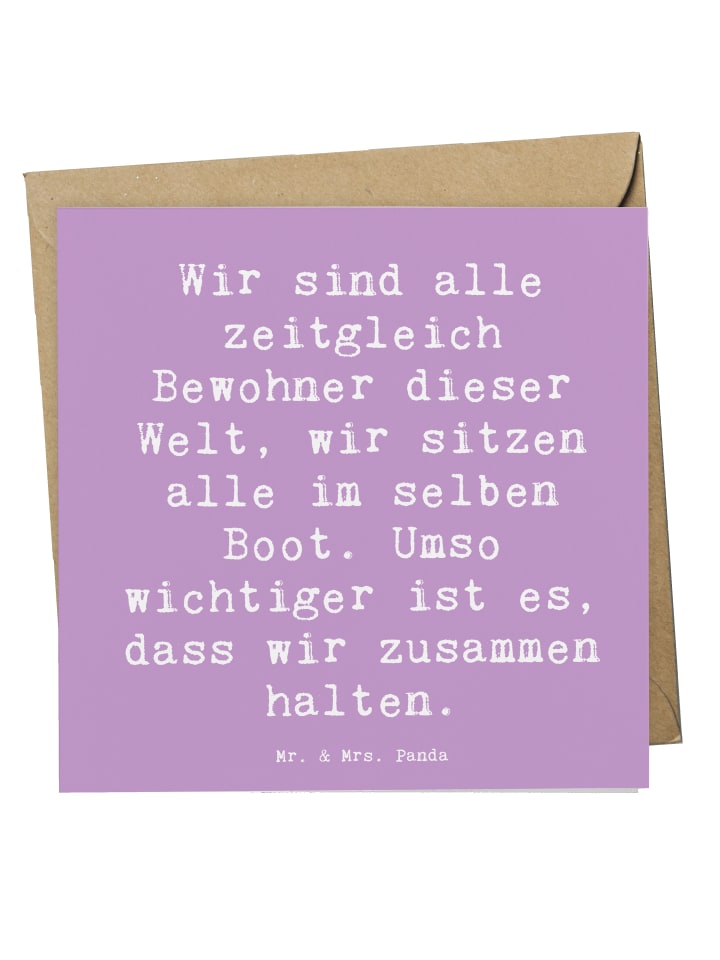 Grußkarte Spruch Freundlichkeiten verbreiten mi... in Lavendeltraum
