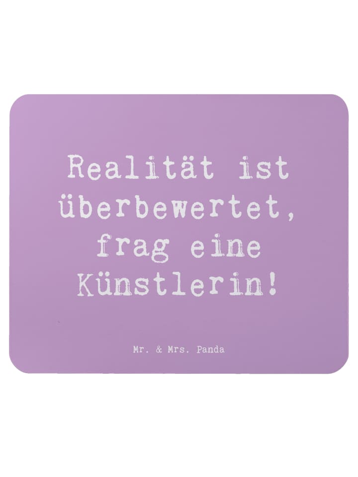 Maus Pad Spruch Künstlerin Traum mit Spruch in Lavendeltraum