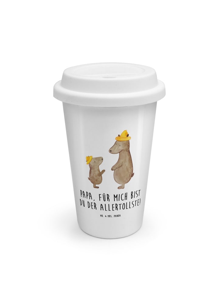 Tumbler Bären mit Hut mit Spruch in Weiß