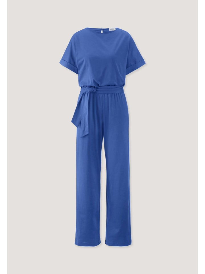 Hessnatur Jersey Jumpsuit Regular aus reiner Bio-Baumwolle in kobalt