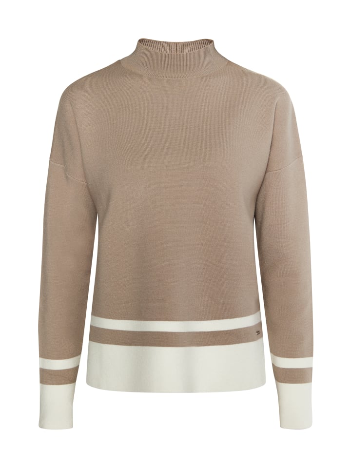 Damen Strickpullover in Schlamm Wollweiss
