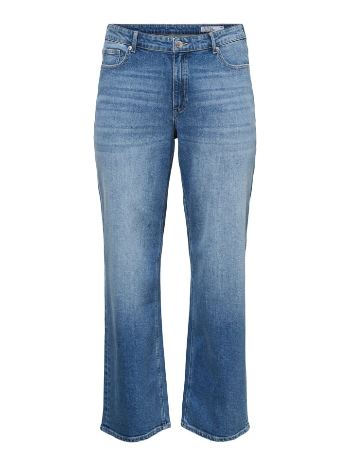 Weit geschnitten in Medium Blue Denim