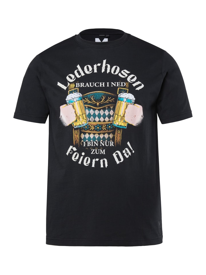 Kurzarm T-Shirt in schwarz