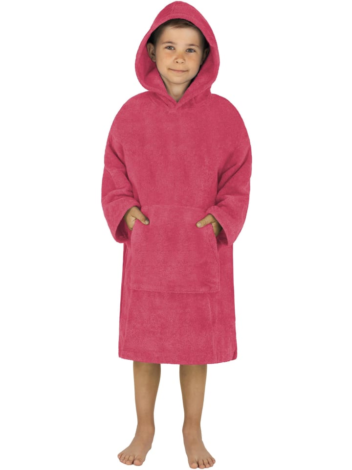 Kinder langarm Poncho 6-9 Jahre Pichilemu in Pink