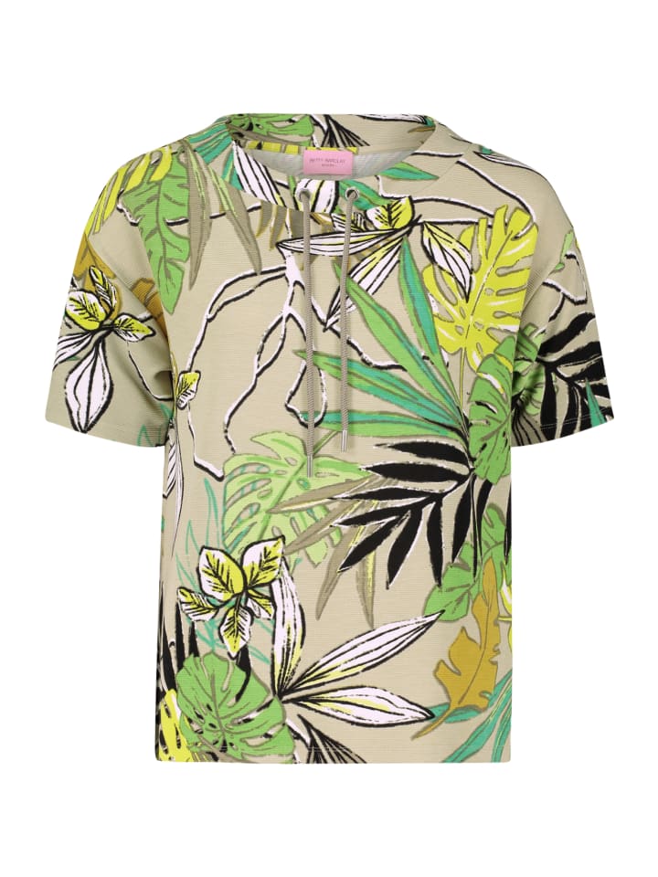 Sweatshirt mit Rippenstruktur in Green /Khaki