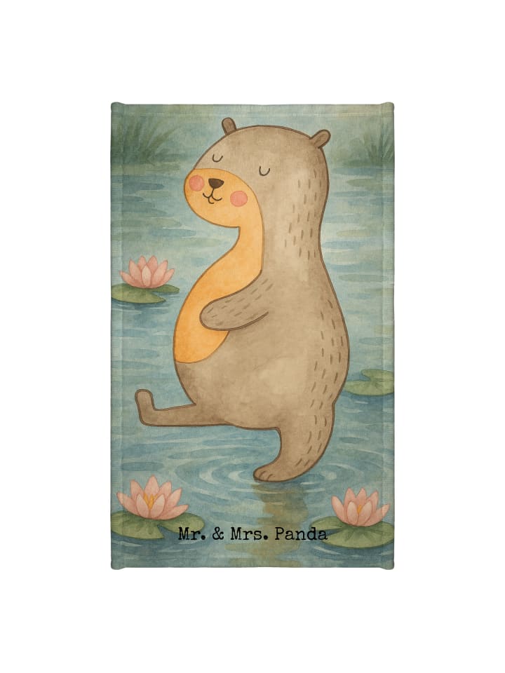 Handtuch Otter Bauch Design ohne Spruch in Weiß