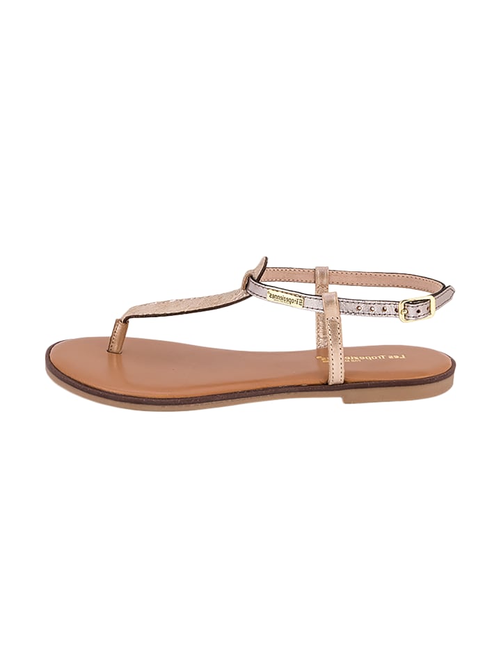 Handrea-Ledersandalen Beige