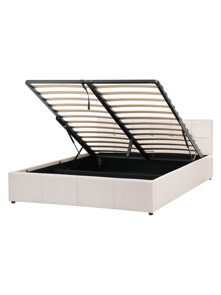 2-tlg Doppelbett LAURESSES in Beige