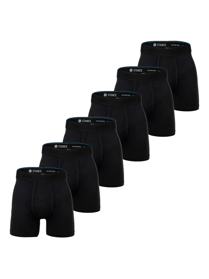 Boxershort 6er Pack in Schwarz