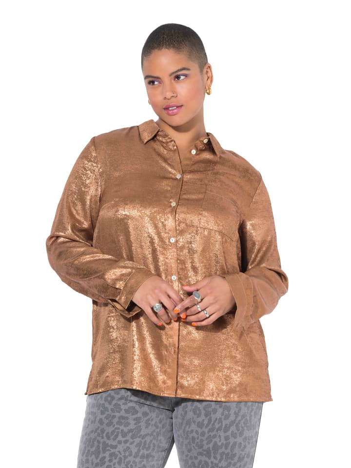 Bluse in kupfer