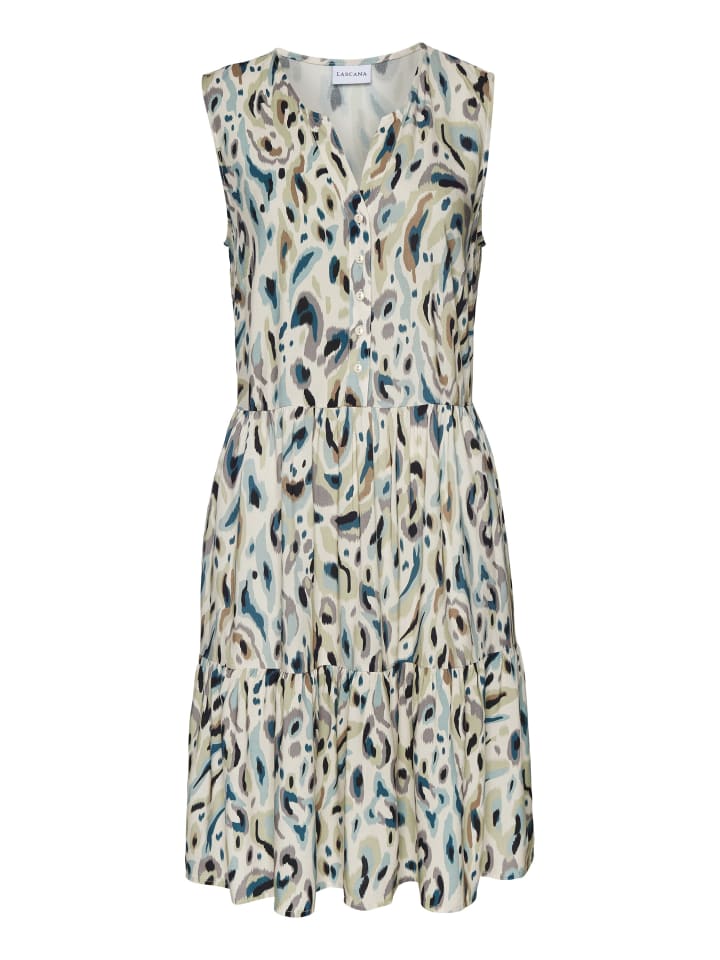 Druckkleid in sand bedruckt