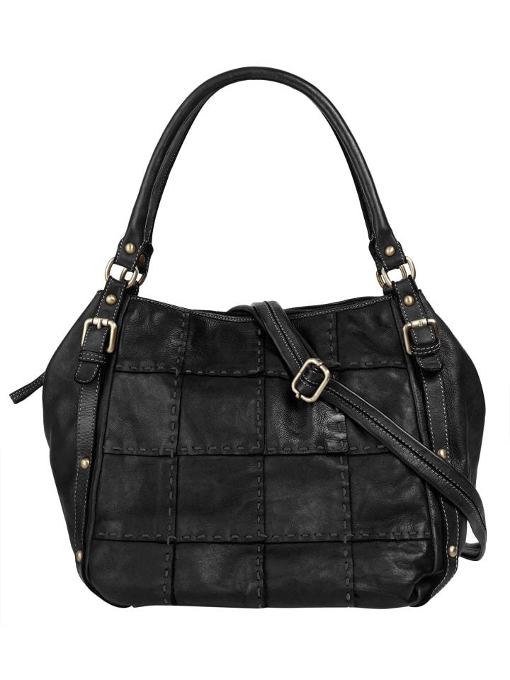 Shopper echt Leder in schwarz