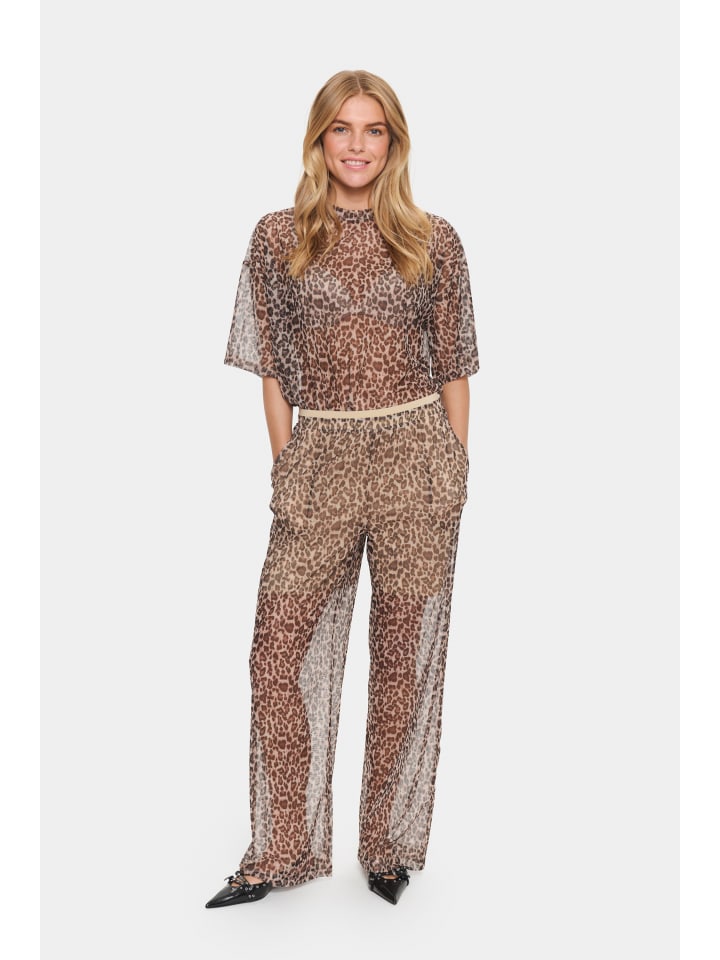 Casual Hose LoreenSZ Lockere Passform in Black Reg Leo