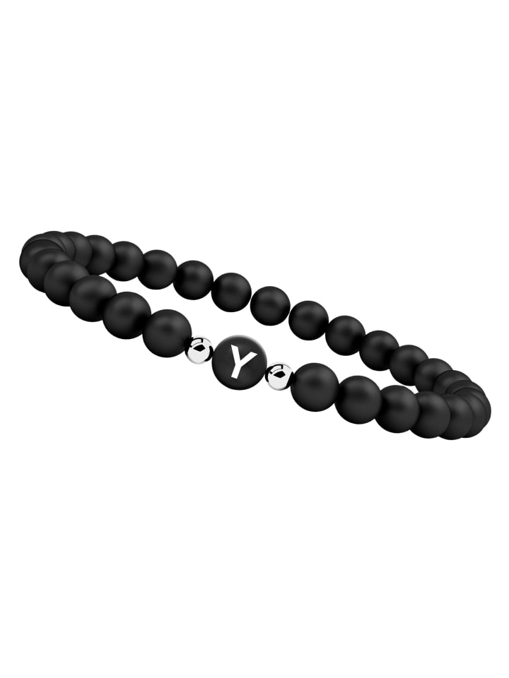 Perlenarmband in Schwarz