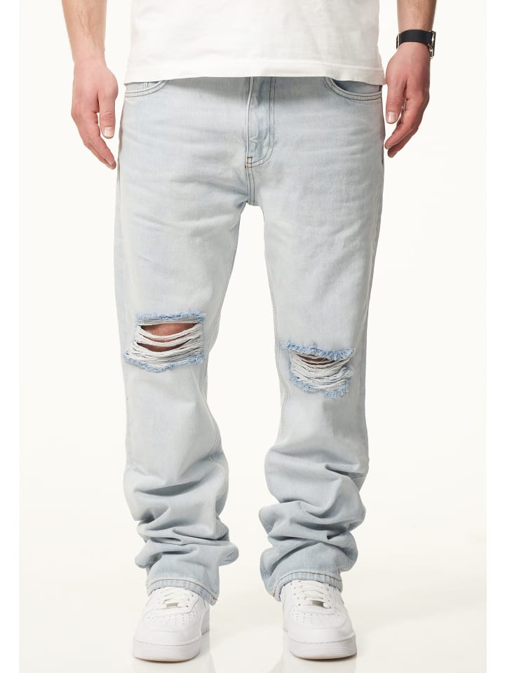 Jeans - DCPARADERA Lange Hose Ripped Straight-Fit in Ice Blue