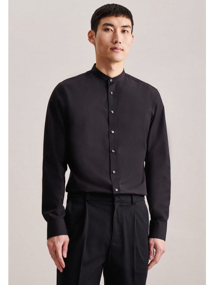 Business Hemd Slim in Schwarz