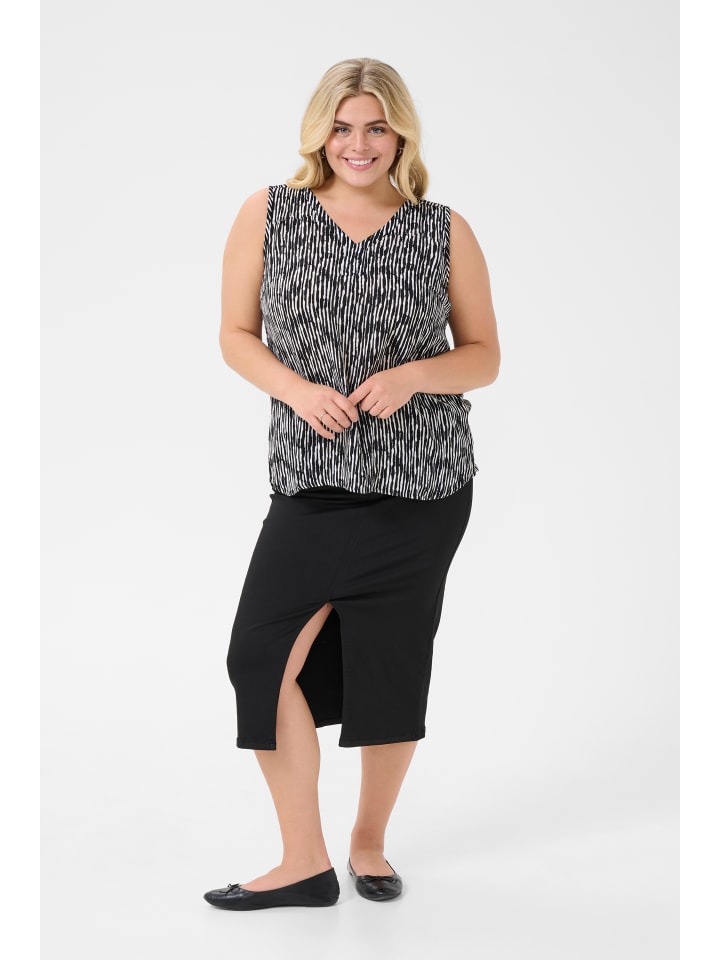 Top KCami Regular fit in Black/Chalk Graphic Lines