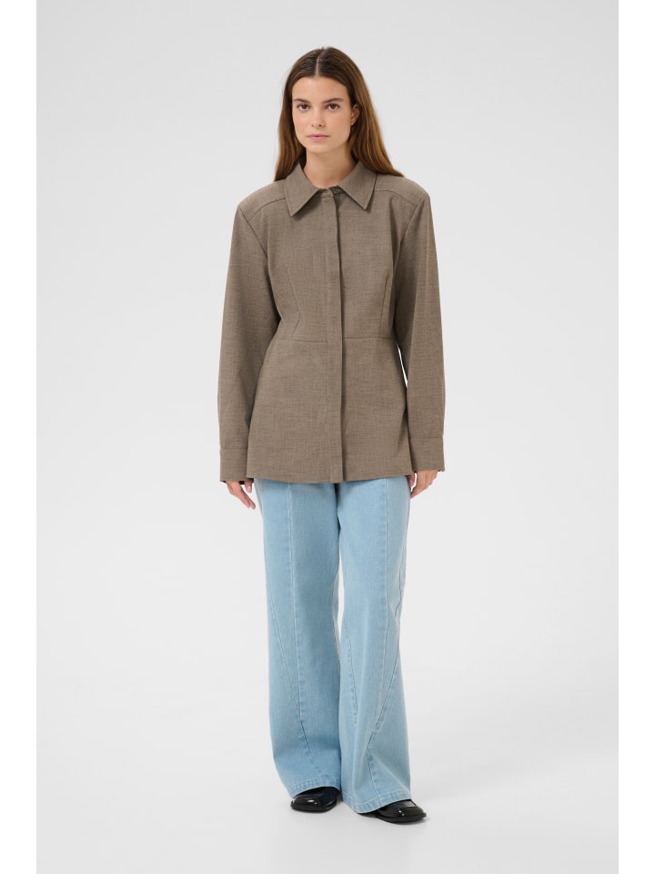 Langarm - Hemd KBTina Feminine in Walnut Melange