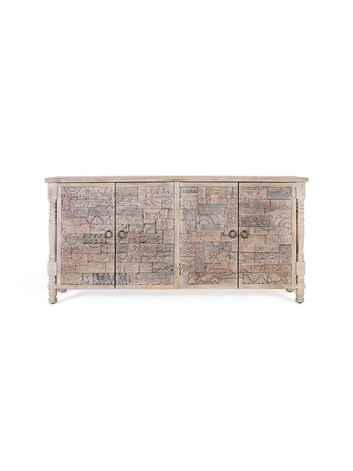 Sideboard aus recyceltem Eichenholz, 180 cm, Boho-Stil