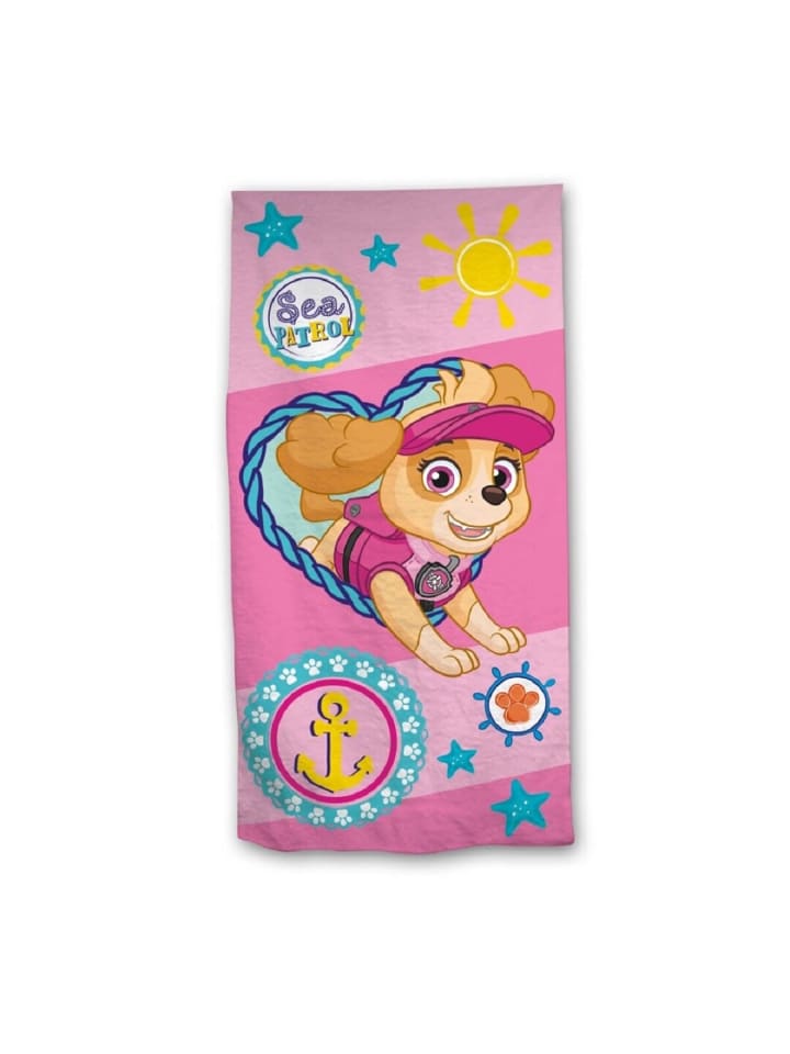Paw Patrol Baumwollhandtuch Badehandtuch Strandtuch 70x140 cm aus Baum in Pink
