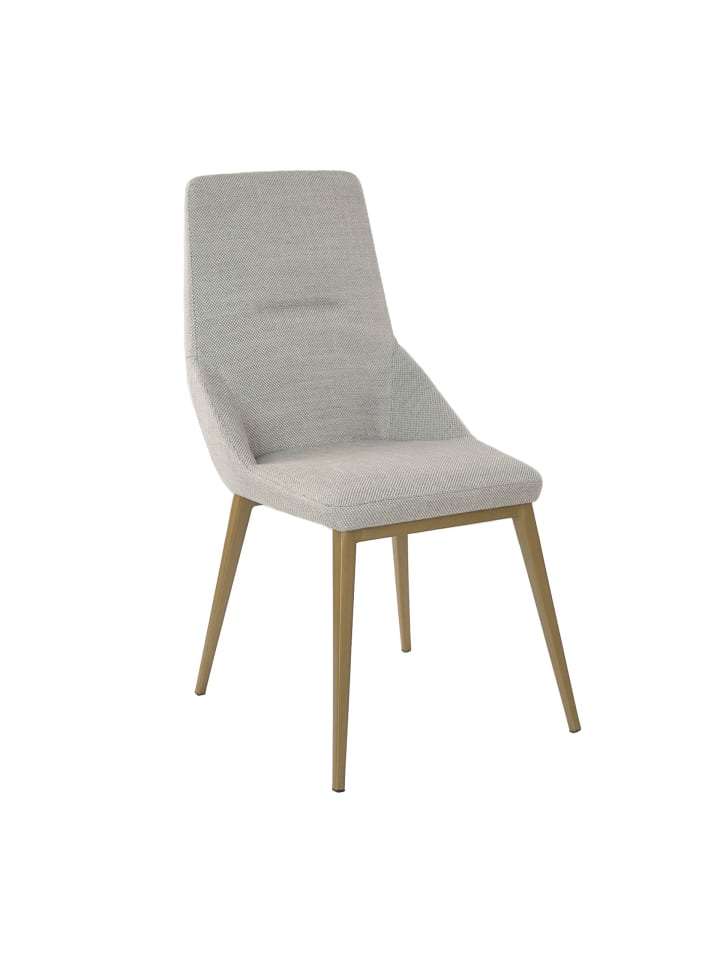 Stuhl 4132 in Hellgrau/Gold – (B)48 x (H)90 x (T)60 cm