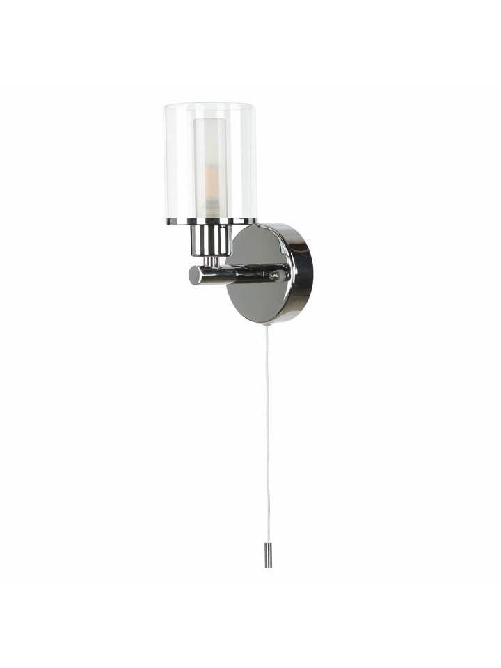 Wandlampe (B)10.8 x (H)17.2 cm in Chrom Transparent