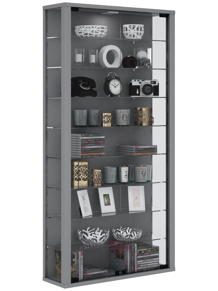 Vitrinenschrank Vitrosa Silber 59 x 18 cm