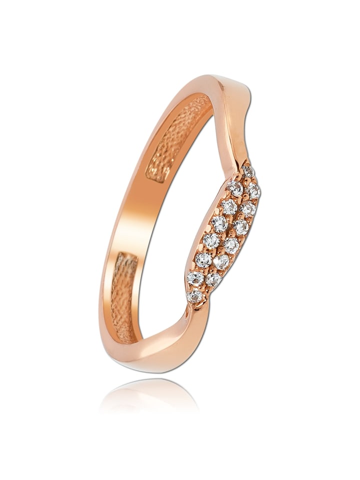 Ring Gold 333 Rosegold - 8 Karat Welle rose Größe 56 (17,8)