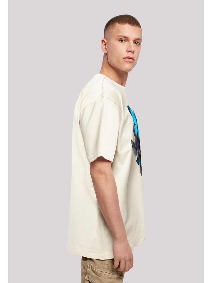 in Oversize OVERSIZE Heavy | Skull limango günstig Schmetterling TEE kaufen sand F4NT4STIC T-Shirt