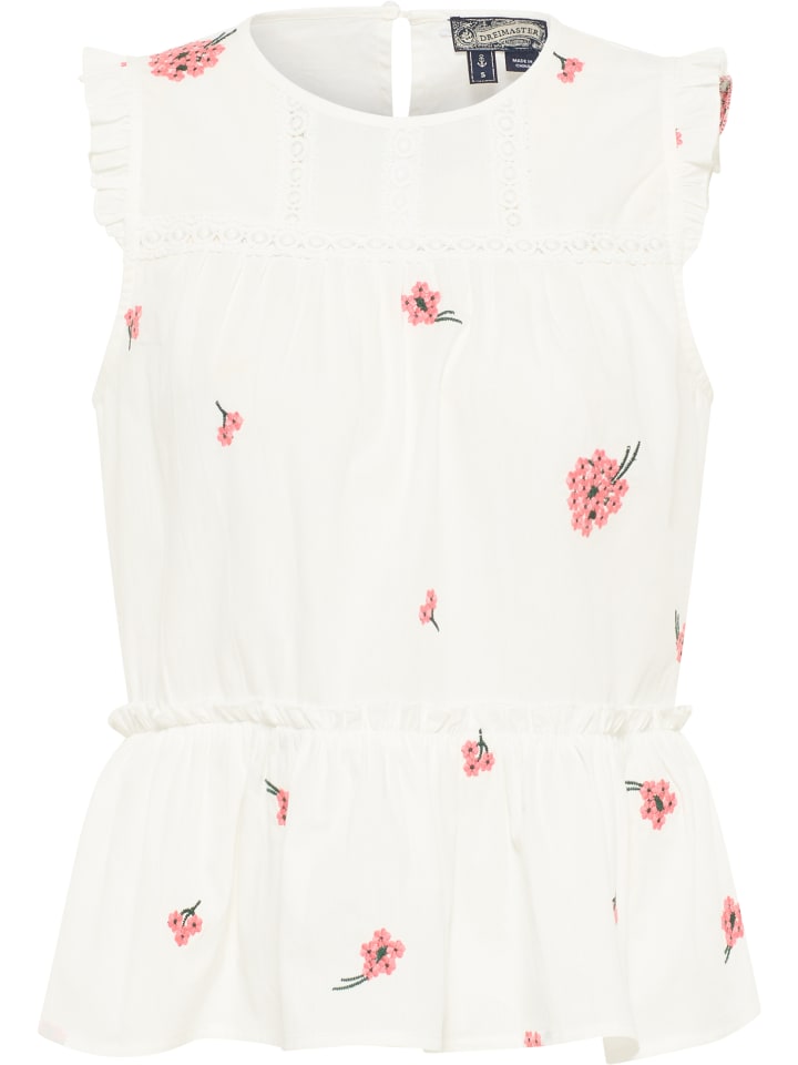 Damen Top in Wollweiss Koralle