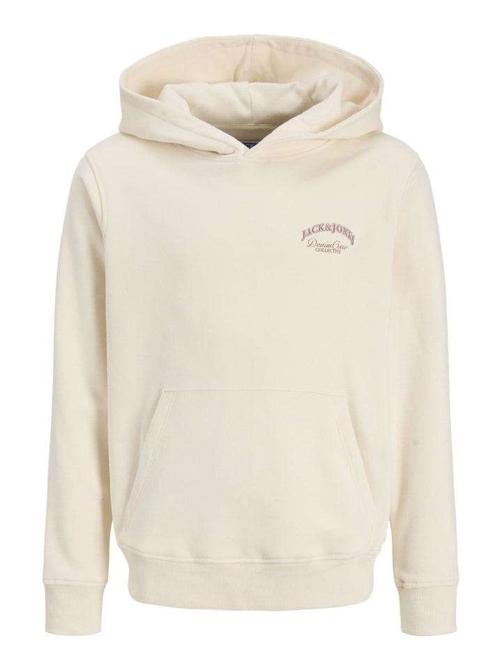 Hoodie Sweatshirt JJEBRANDES MNI in antique white