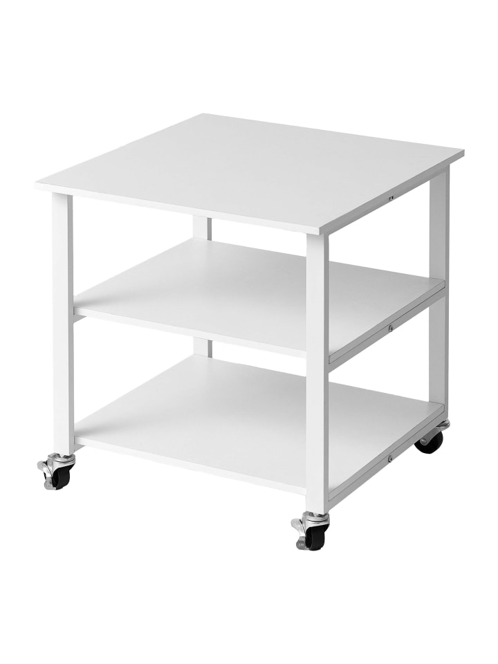 Druckertisch in Weiß - (B)50 x (H)53 x (T)50 cm