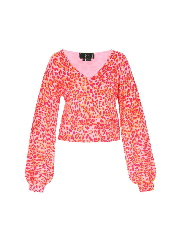 Women Sweater in pink magenta orange