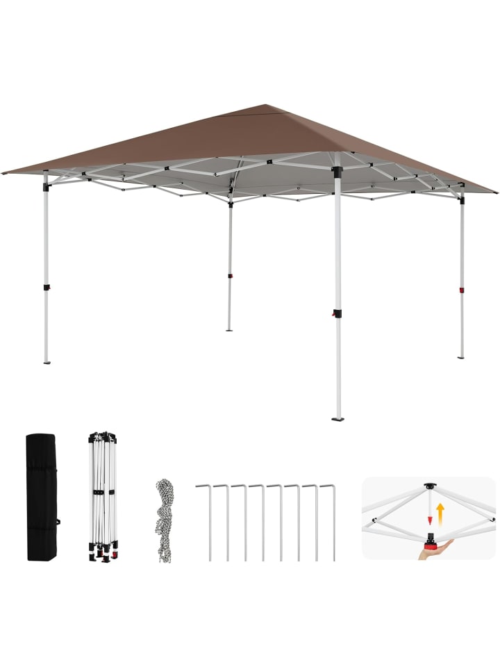 Pavillon Gartenpavillon 350x350cm in Braun