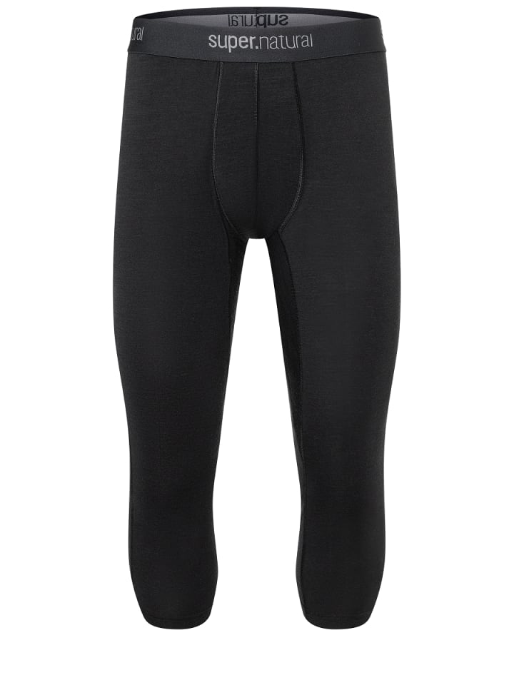 Merino Unterhose M TUNDRA175 TIGHT 3/4 in schwarz