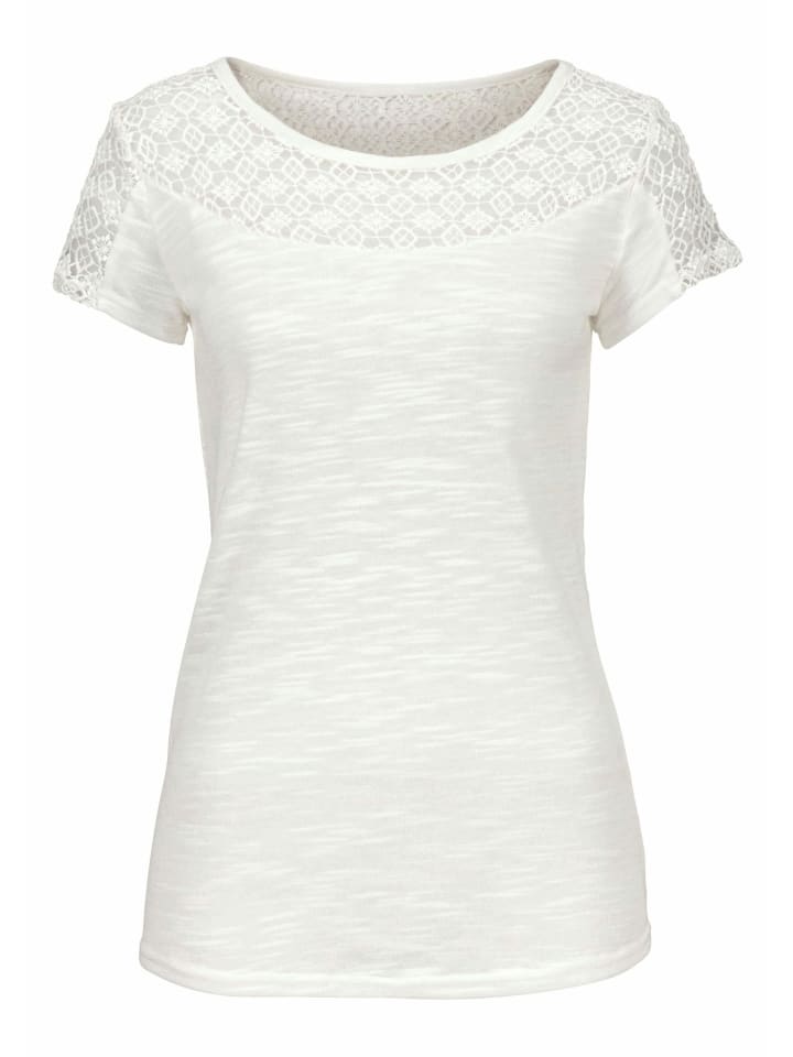 Kurzarmshirt in creme