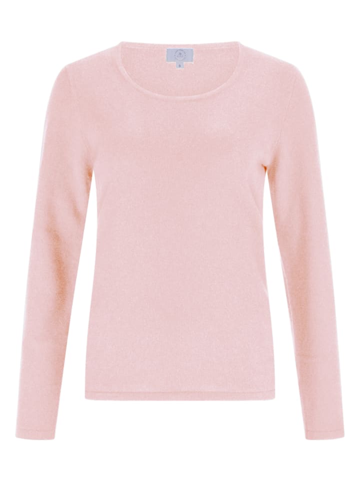 Rundhals Pullover in Puderrosa