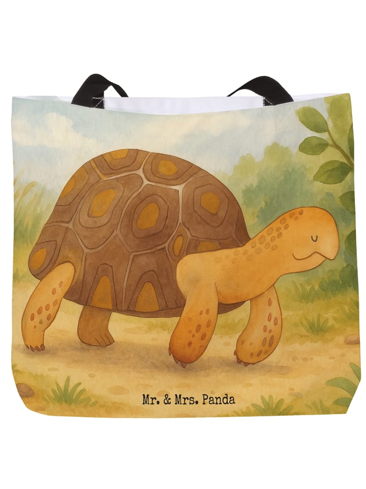 Tasche Schildkröte MHerzieren Design ohne Spruch in Weiß