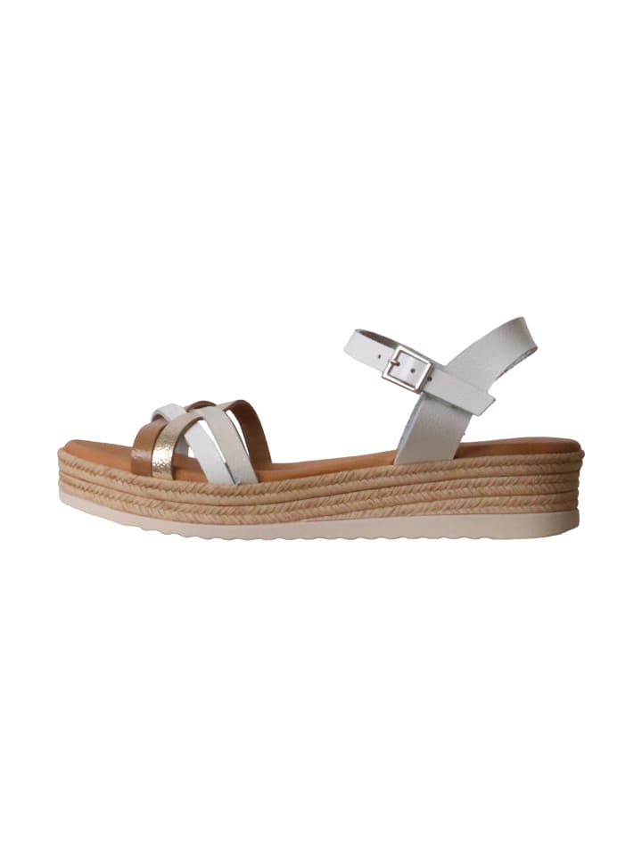 Ledersandalen Weiß