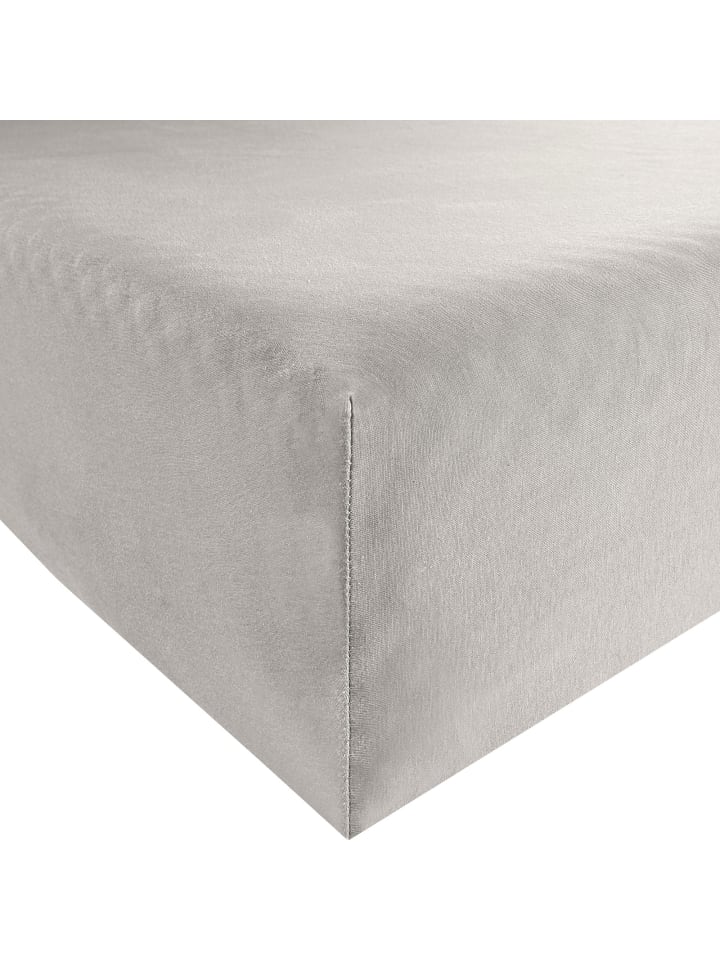 Interlock-Jersey Spannbettlaken Nürnberg in silber