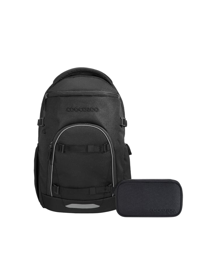 Schulrucksack-Set BYTE "Black Coal" 2-tlg. in Schwarz